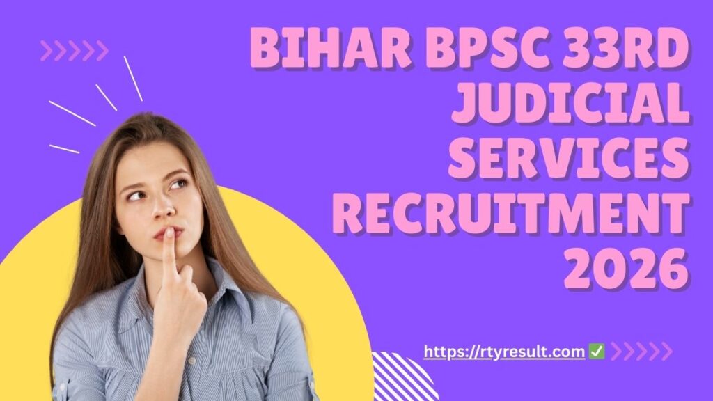 Bihar BPSC 33rd Judicial Services Recruitment 2026