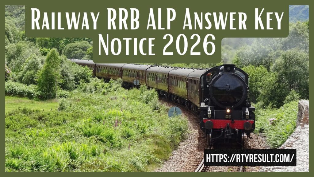 Railway RRB ALP Answer Key Notice 2026